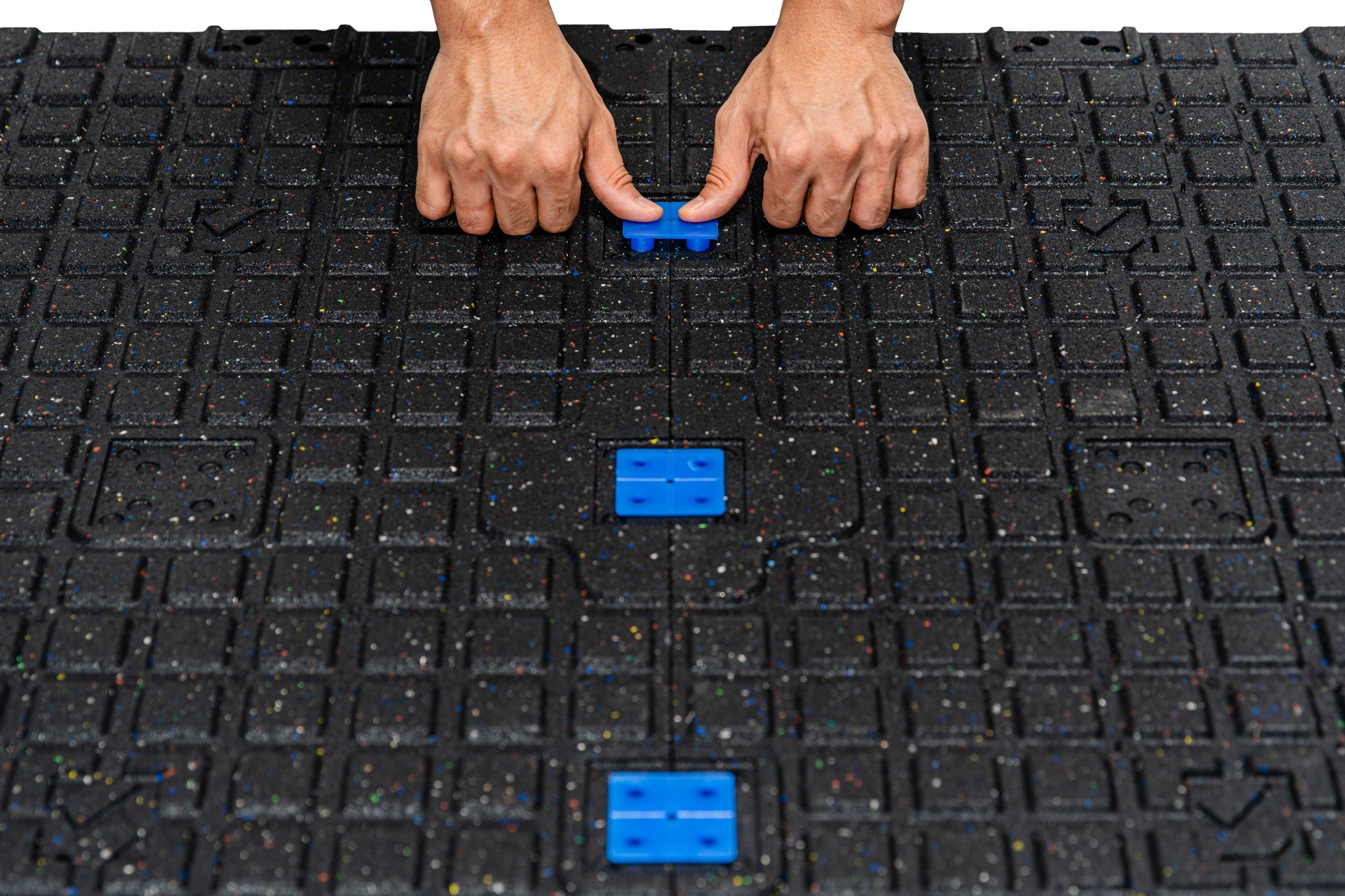 Bodenschutzmatte Connect 'Fifteen' 20 mm - verschiedene Farben - 1000 x 1000 mm | ELVAFLOOR® - Bodenschutzmatten mit Connect - System