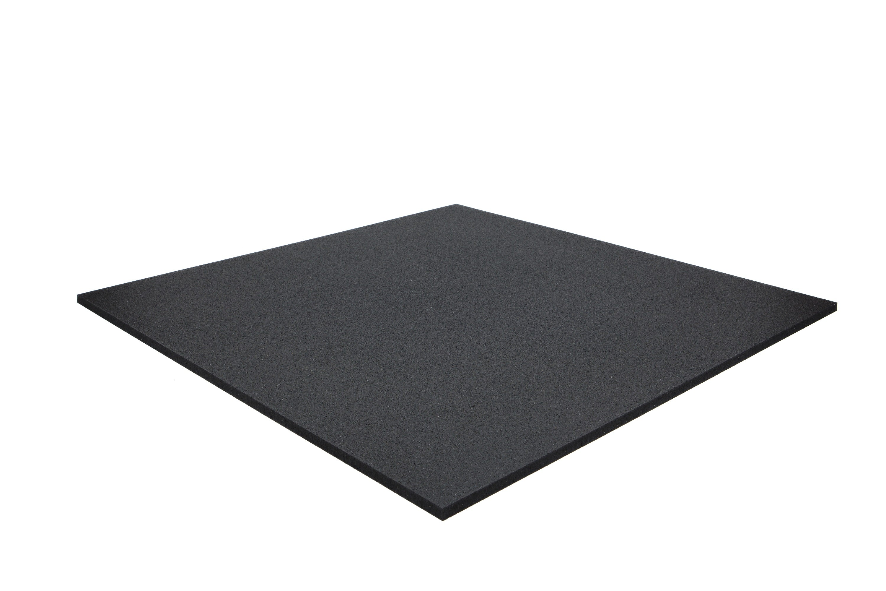 Bodenschutzmatte Premium 15 mm gerade Kante - Schwarz - 1000 x 1000 mm - Bodenschutzmatten Premium