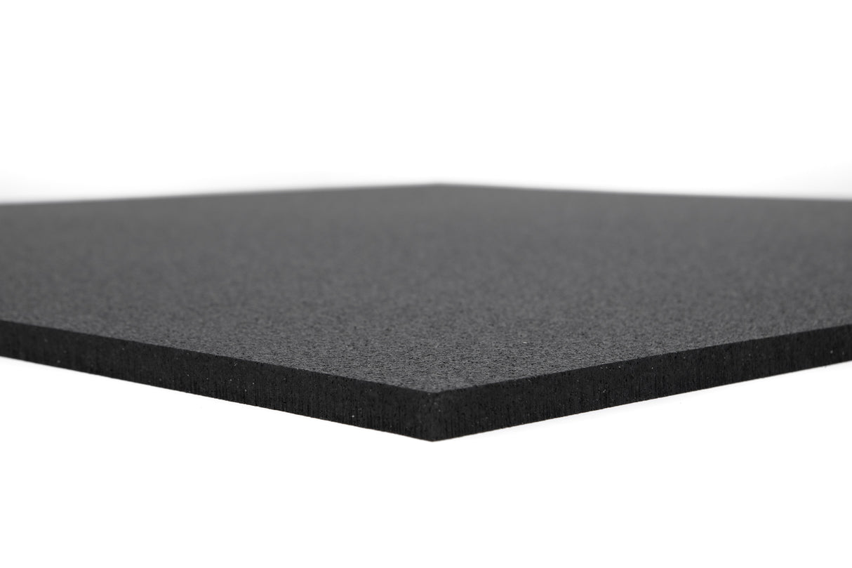 Bodenschutzmatte Premium 15 mm gerade Kante - Schwarz - 1000 x 1000 mm - Bodenschutzmatten Premium