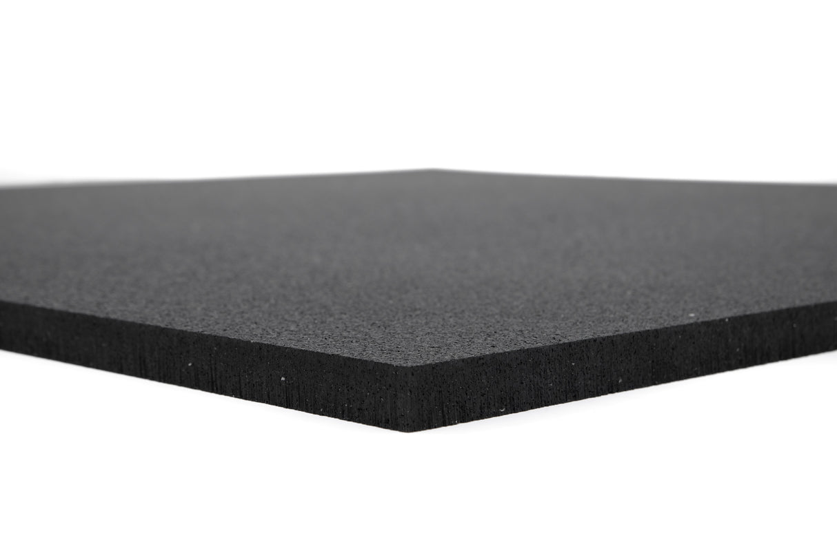 Bodenschutzmatte Premium 20 mm gerade Kante - Schwarz - 1000 x 1000 mm - Bodenschutzmatten Premium