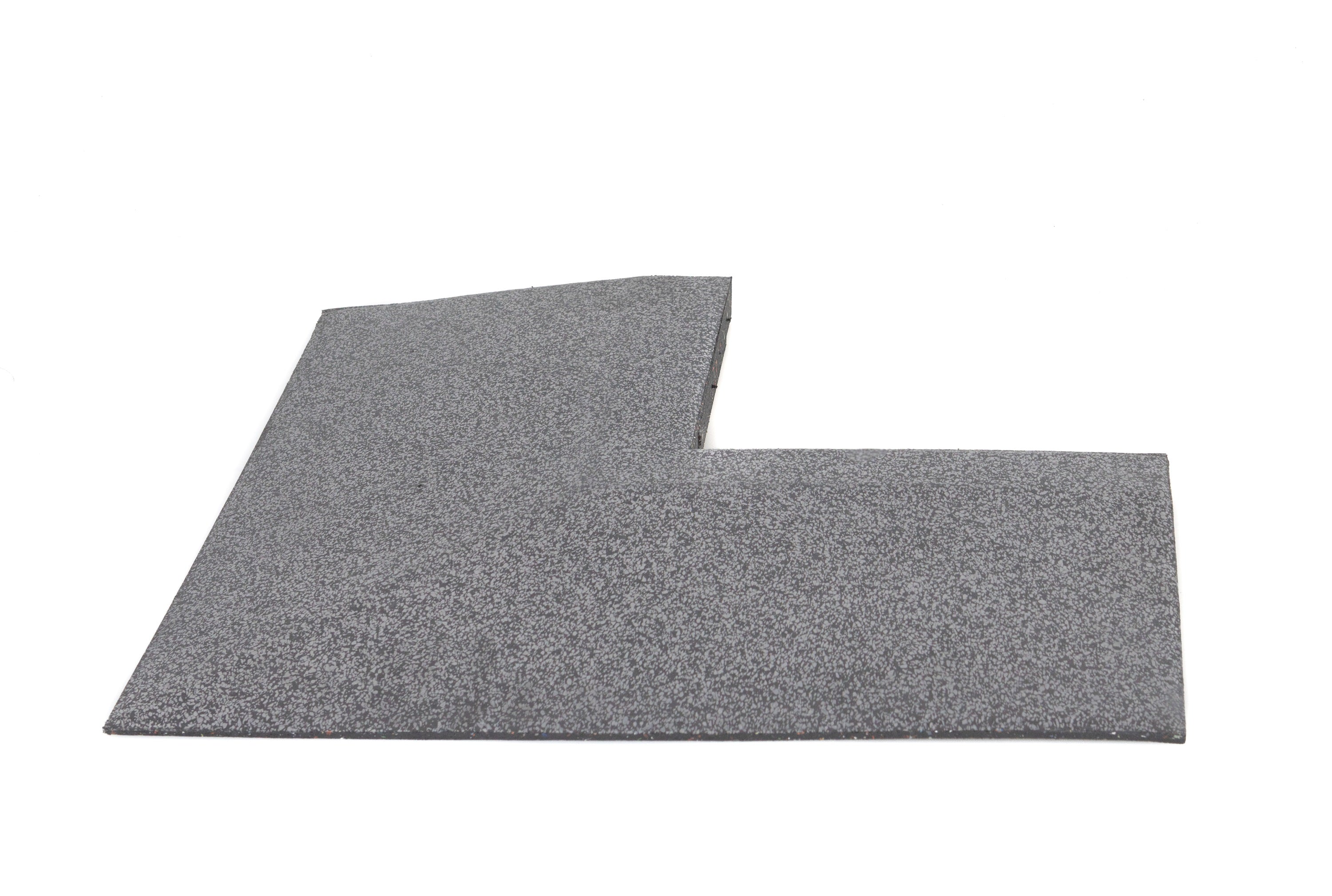 Eckelement abgeschrägt für Bodenschutzmatte Connect 'Seventy' 30 mm - Stone - Eckelement
