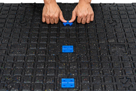 Bodenschutzmatte Connect 'Fifteen' 20 mm - verschiedene Farben - 1000 x 1000 mm | ELVAFLOOR® - Bodenschutzmatten mit Connect - System