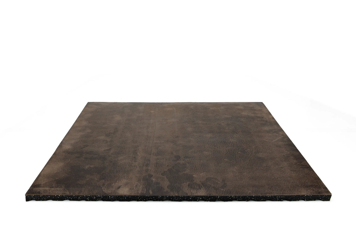Gym Bodenplatte Connect 20 mm 'Leather' - Echtleder - 1000 x 1000 mm | ELVAFLOOR®