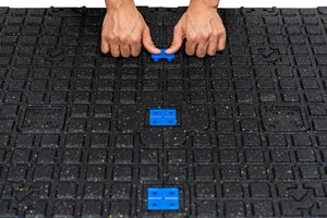 Bodenschutzmatte Connect 'Snow Flake' 20 mm - 1000 x 1000 mm - 100% EPDM - Bodenschutzmatten mit Connect - System