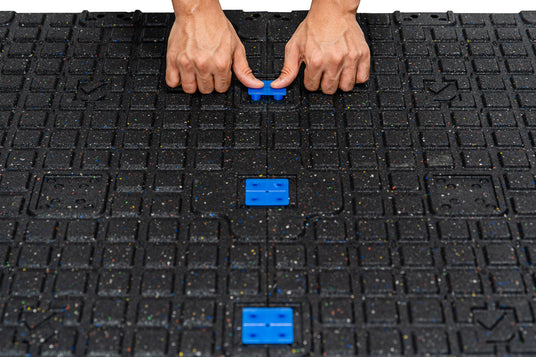 Bodenschutzmatte Connect 'Snow Flake' 20 mm - 1000 x 1000 mm - 100% EPDM - Bodenschutzmatten mit Connect - System