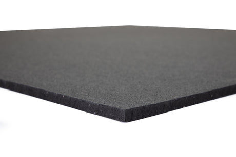 Bodenschutzmatte Premium 10 mm gerade Kante - Schwarz - 1000 x 1000 mm - Bodenschutzmatten Premium