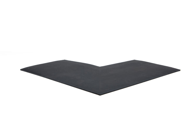 Eckelement abgeschrägt für Bodenschutzmatte Connect 20 mm - Deep Black - Eckelement