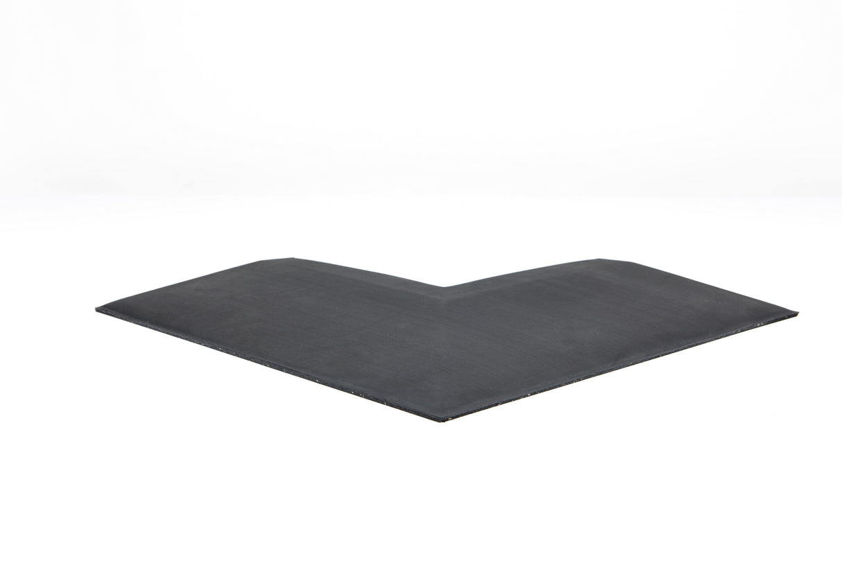 Eckelement abgeschrägt für Bodenschutzmatte Connect 30 mm - Deep Black - Eckelement