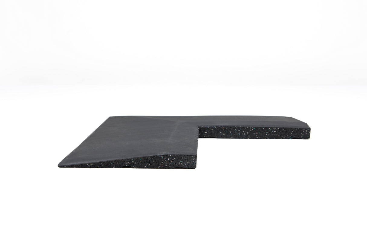 Eckelement abgeschrägt für Bodenschutzmatte Connect 30 mm - Deep Black - Eckelement