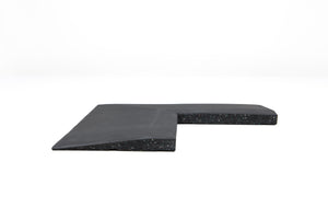 Eckelement abgeschrägt für Bodenschutzmatte Connect 30 mm - Deep Black - Eckelement