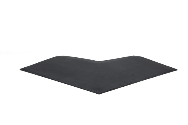 Eckelement abgeschrägt für Bodenschutzmatte Connect 40 mm - Deep Black - Eckelement