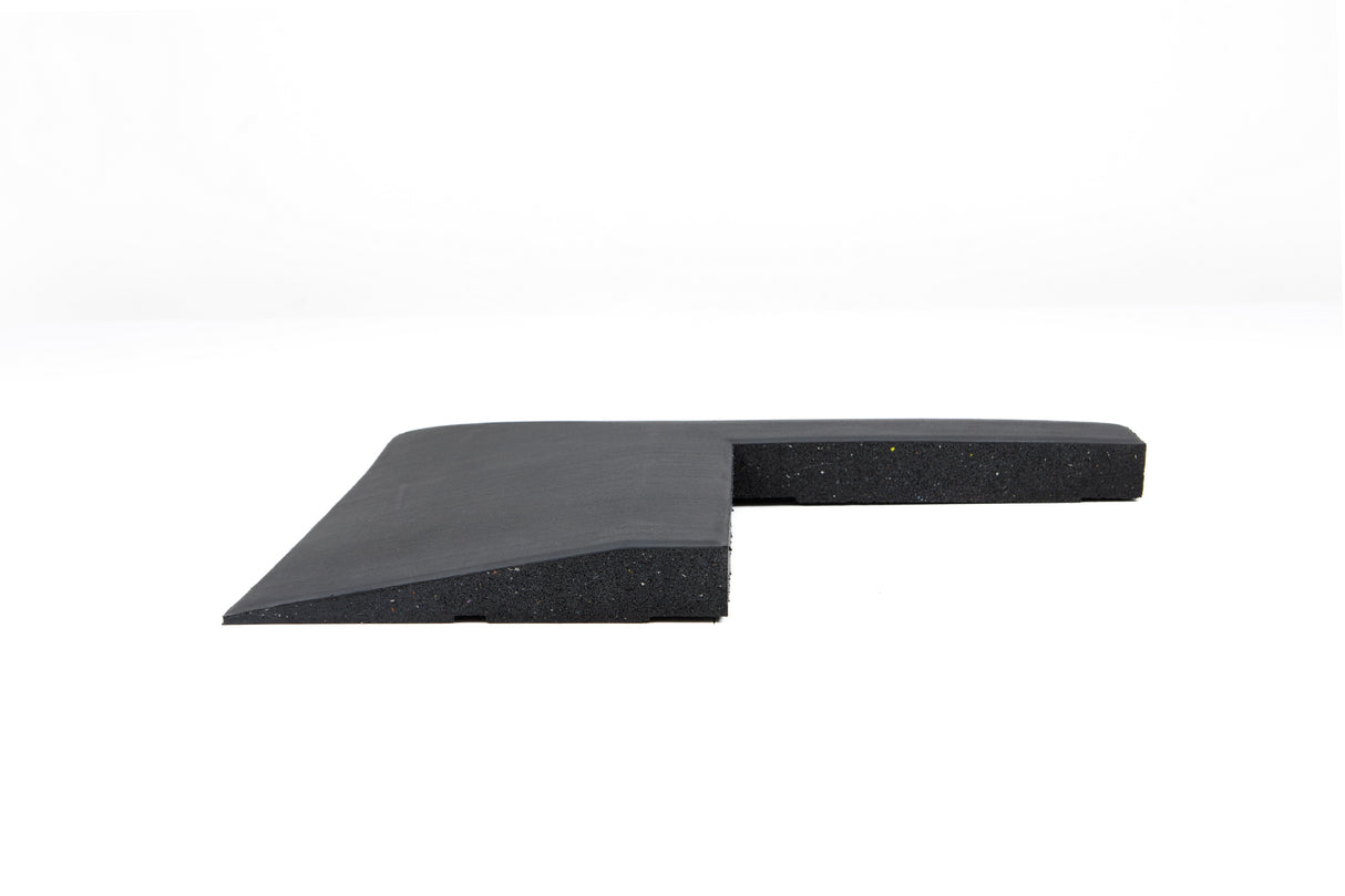 Eckelement abgeschrägt für Bodenschutzmatte Connect 40 mm - Deep Black - Eckelement