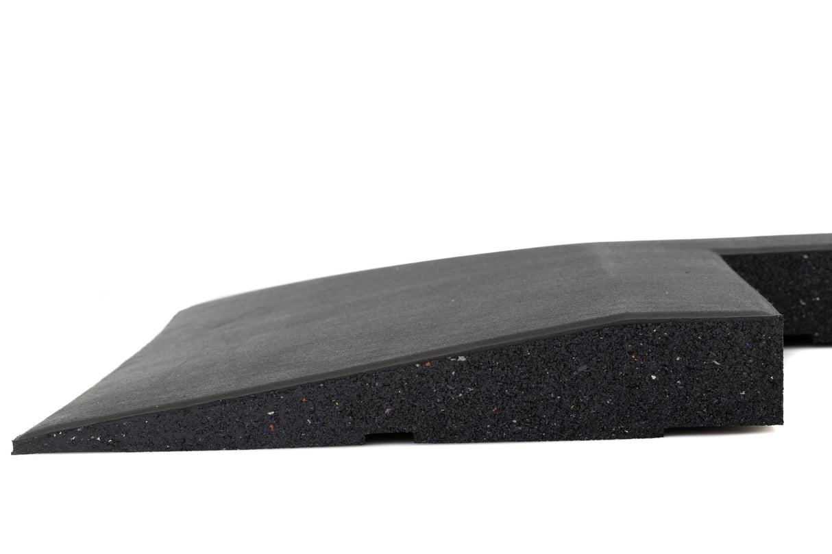 Eckelement abgeschrägt für Bodenschutzmatte Connect 40 mm - Deep Black - Eckelement