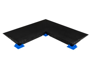 Eckelement abgeschrägt für Bodenschutzmatte Connect 40 mm - Deep Black - Eckelement