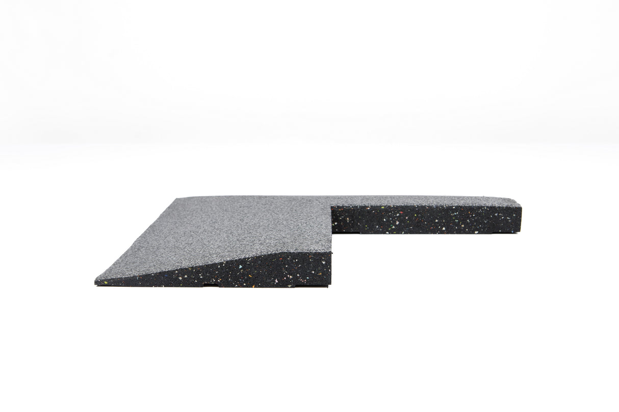 Eckelement abgeschrägt für Bodenschutzmatte Connect 'Seventy' 40 mm - Stone - Eckelement