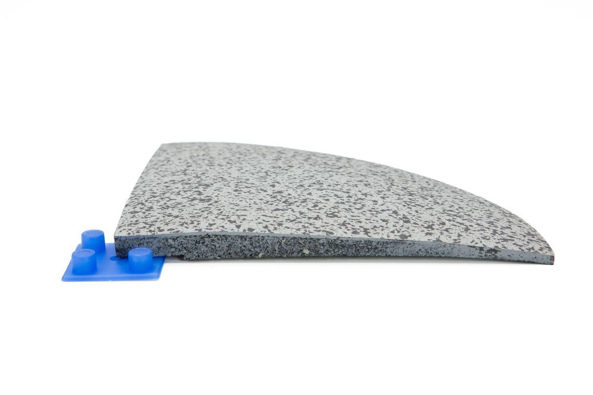 Eckelement abgeschrägt 20 mm für Gym Bodenplatte Connect 'Nylon Pro' - Snowflake & Marble | ELVAFLOOR®